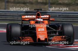 Stoffel Vandoorne (BEL) McLaren MCL32. 01.08.2017. Formula 1 Testing, Budapest, Hungary.