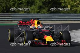Max Verstappen (NLD) Red Bull Racing RB13. 01.08.2017. Formula 1 Testing, Budapest, Hungary.