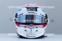 The helmet of Lucas Auer (AUT) Sahara Force India F1 Team Test Driver. 01.08.2017. Formula 1 Testing, Budapest, Hungary.