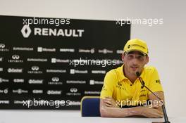 Robert Kubica (POL) Renault Sport F1 Team Test Driver with the media. 02.08.2017. Formula 1 Testing, Budapest, Hungary.