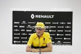 Robert Kubica (POL) Renault Sport F1 Team Test Driver with the media. 02.08.2017. Formula 1 Testing, Budapest, Hungary.