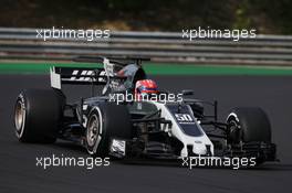 Santino Ferrucci (USA) Haas VF-17 Development Driver. 02.08.2017. Formula 1 Testing, Budapest, Hungary.