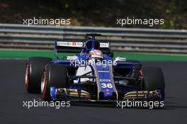Nobuharu Matsushita (JPN) Sauber C36 Test Driver. 02.08.2017. Formula 1 Testing, Budapest, Hungary.