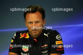 Christian Horner (GBR) Red Bull Racing Team Principal in the FIA Press Conference. 25.08.2017. Formula 1 World Championship, Rd 12, Belgian Grand Prix, Spa Francorchamps, Belgium, Practice Day.