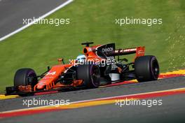 Fernando Alonso (ESP) McLaren F1  25.08.2017. Formula 1 World Championship, Rd 12, Belgian Grand Prix, Spa Francorchamps, Belgium, Practice Day.