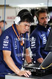 Jun Matsuzaki (JPN) Sahara Force India F1 Team Senior Tyre Engineer. 25.08.2017. Formula 1 World Championship, Rd 12, Belgian Grand Prix, Spa Francorchamps, Belgium, Practice Day.