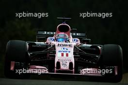 Sergio Perez (MEX) Sahara Force India F1 VJM10. 25.08.2017. Formula 1 World Championship, Rd 12, Belgian Grand Prix, Spa Francorchamps, Belgium, Practice Day.