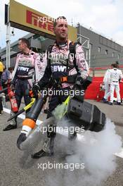 Force India Mechanic. 27.08.2017. Formula 1 World Championship, Rd 12, Belgian Grand Prix, Spa Francorchamps, Belgium, Race Day.