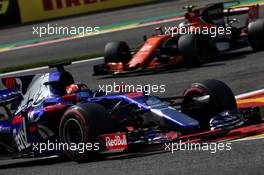 Daniil Kvyat (RUS) Scuderia Toro Rosso STR12. 27.08.2017. Formula 1 World Championship, Rd 12, Belgian Grand Prix, Spa Francorchamps, Belgium, Race Day.