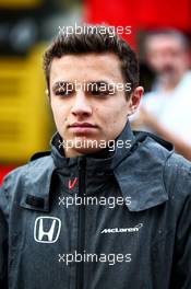 Lando Norris (GBR) McLaren Young Driver. 26.08.2017. Formula 1 World Championship, Rd 12, Belgian Grand Prix, Spa Francorchamps, Belgium, Qualifying Day.