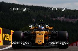 Jolyon Palmer (GBR) Renault Sport F1 Team RS17. 26.08.2017. Formula 1 World Championship, Rd 12, Belgian Grand Prix, Spa Francorchamps, Belgium, Qualifying Day.