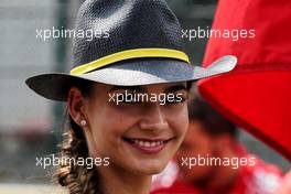 Grid girl. 27.08.2017. Formula 1 World Championship, Rd 12, Belgian Grand Prix, Spa Francorchamps, Belgium, Race Day.