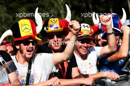 Fans and atmosphere. 24.08.2017. Formula 1 World Championship, Rd 12, Belgian Grand Prix, Spa Francorchamps, Belgium, Preparation Day.