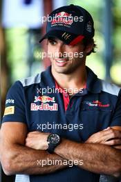 Carlos Sainz Jr (ESP) Scuderia Toro Rosso. 24.08.2017. Formula 1 World Championship, Rd 12, Belgian Grand Prix, Spa Francorchamps, Belgium, Preparation Day.