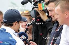 Felipe Massa (BRA) Williams with the media. 24.08.2017. Formula 1 World Championship, Rd 12, Belgian Grand Prix, Spa Francorchamps, Belgium, Preparation Day.