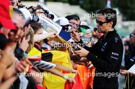 Jolyon Palmer (GBR) Renault Sport F1 Team signs autographs for the fans. 24.08.2017. Formula 1 World Championship, Rd 12, Belgian Grand Prix, Spa Francorchamps, Belgium, Preparation Day.