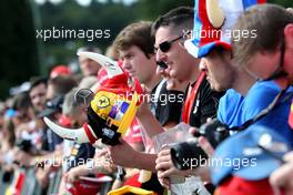 Fans 24.08.2017. Formula 1 World Championship, Rd 12, Belgian Grand Prix, Spa Francorchamps, Belgium, Preparation Day.