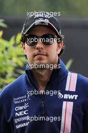 Sergio Perez (MEX) Sahara Force India F1. 24.08.2017. Formula 1 World Championship, Rd 12, Belgian Grand Prix, Spa Francorchamps, Belgium, Preparation Day.