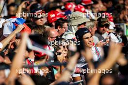 Lance Stroll (CDN) Williams with fans. 24.08.2017. Formula 1 World Championship, Rd 12, Belgian Grand Prix, Spa Francorchamps, Belgium, Preparation Day.
