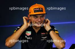 Max Verstappen (NLD) Red Bull Racing in the FIA Press Conference. 24.08.2017. Formula 1 World Championship, Rd 12, Belgian Grand Prix, Spa Francorchamps, Belgium, Preparation Day.