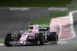 Sergio Perez (MEX) Sahara Force India F1   16.04.2017. Formula 1 World Championship, Rd 3, Bahrain Grand Prix, Sakhir, Bahrain, Race Day.