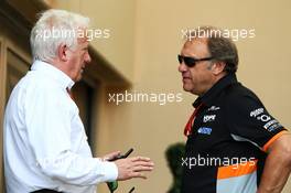 (L to R): Charlie Whiting (GBR) FIA Delegate with Robert Fernley (GBR) Sahara Force India F1 Team Deputy Team Principal. 15.04.2017. Formula 1 World Championship, Rd 3, Bahrain Grand Prix, Sakhir, Bahrain, Qualifying Day.