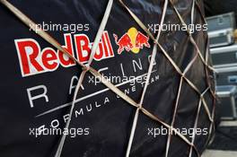 Red Bull Racing freight in the paddock. 18.04.2017. Formula 1 Testing. Sakhir, Bahrain. Tuesday.
