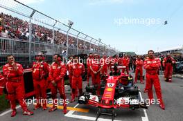 Ferrari on the grid. 11.06.2017. Formula 1 World Championship, Rd 7, Canadian Grand Prix, Montreal, Canada, Race Day.