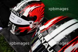 The helmet of Nico Hulkenberg (GER) Renault Sport F1 Team on the grid. 11.06.2017. Formula 1 World Championship, Rd 7, Canadian Grand Prix, Montreal, Canada, Race Day.