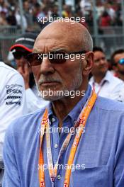 Sir Patrick Stewart (GBR) Actor on the grid. 11.06.2017. Formula 1 World Championship, Rd 7, Canadian Grand Prix, Montreal, Canada, Race Day.