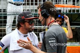 Fernando Alonso (ESP) McLaren on the grid. 11.06.2017. Formula 1 World Championship, Rd 7, Canadian Grand Prix, Montreal, Canada, Race Day.