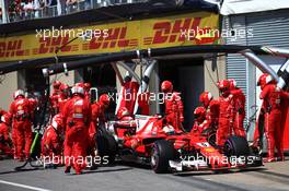 Sebastian Vettel (GER) Ferrari SF70H pit stop. 11.06.2017. Formula 1 World Championship, Rd 7, Canadian Grand Prix, Montreal, Canada, Race Day.