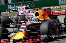 Sergio Perez (MEX) Sahara Force India F1 VJM10 follows Daniel Ricciardo (AUS) Red Bull Racing RB13. 11.06.2017. Formula 1 World Championship, Rd 7, Canadian Grand Prix, Montreal, Canada, Race Day.