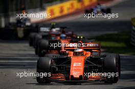 Stoffel Vandoorne (BEL) McLaren MCL32. 11.06.2017. Formula 1 World Championship, Rd 7, Canadian Grand Prix, Montreal, Canada, Race Day.