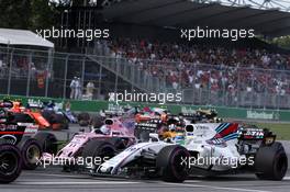 Felipe Massa (BRA) Williams FW40 at the start of the race. 11.06.2017. Formula 1 World Championship, Rd 7, Canadian Grand Prix, Montreal, Canada, Race Day.