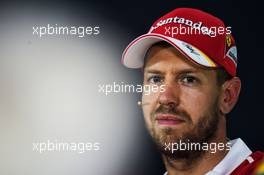 Sebastian Vettel (GER) Ferrari in the FIA Press Conference. 10.06.2017. Formula 1 World Championship, Rd 7, Canadian Grand Prix, Montreal, Canada, Qualifying Day.
