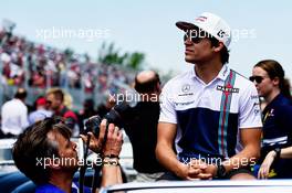 Lance Stroll (CDN) Williams on the drivers parade. 11.06.2017. Formula 1 World Championship, Rd 7, Canadian Grand Prix, Montreal, Canada, Race Day.