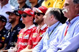 Sebastian Vettel (GER) Ferrari with Jean Todt (FRA) FIA President. 11.06.2017. Formula 1 World Championship, Rd 7, Canadian Grand Prix, Montreal, Canada, Race Day.