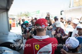 Kimi Raikkonen (FIN) Ferrari with fans. 08.06.2017. Formula 1 World Championship, Rd 7, Canadian Grand Prix, Montreal, Canada, Preparation Day.