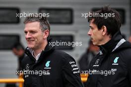 (L to R): James Allison (GBR) Mercedes AMG F1 Technical Director with Toto Wolff (GER) Mercedes AMG F1 Shareholder and Executive Director. 07.04.2017. Formula 1 World Championship, Rd 2, Chinese Grand Prix, Shanghai, China, Practice Day.
