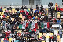 Fans in the grandstand and banners for Sergio Perez (MEX) Sahara Force India F1. 07.04.2017. Formula 1 World Championship, Rd 2, Chinese Grand Prix, Shanghai, China, Practice Day.