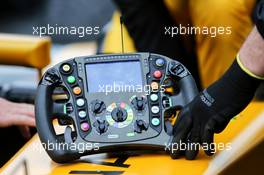 Renault Sport F1 Team RS17 steering wheel. 09.04.2017. Formula 1 World Championship, Rd 2, Chinese Grand Prix, Shanghai, China, Race Day.