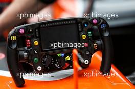 McLaren MCL32 steering wheel. 09.04.2017. Formula 1 World Championship, Rd 2, Chinese Grand Prix, Shanghai, China, Race Day.