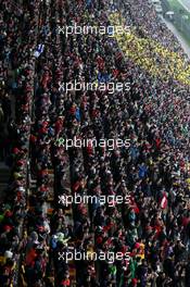 Fans in the grandstand. 09.04.2017. Formula 1 World Championship, Rd 2, Chinese Grand Prix, Shanghai, China, Race Day.