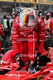 Sebastian Vettel (GER) Ferrari SF70H on the grid. 09.04.2017. Formula 1 World Championship, Rd 2, Chinese Grand Prix, Shanghai, China, Race Day.