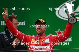 2nd place Sebastian Vettel (GER) Ferrari SF70H. 09.04.2017. Formula 1 World Championship, Rd 2, Chinese Grand Prix, Shanghai, China, Race Day.