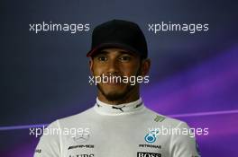 Lewis Hamilton (GBR) Mercedes AMG F1 in the FIA Press Conference. 09.04.2017. Formula 1 World Championship, Rd 2, Chinese Grand Prix, Shanghai, China, Race Day.