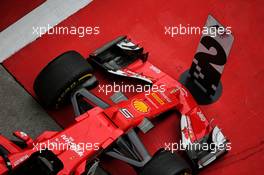 Ferrari SF70H of second placed Sebastian Vettel (GER) Ferrari in parc ferme. 09.04.2017. Formula 1 World Championship, Rd 2, Chinese Grand Prix, Shanghai, China, Race Day.