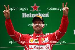 2nd place Sebastian Vettel (GER) Ferrari SF70H. 09.04.2017. Formula 1 World Championship, Rd 2, Chinese Grand Prix, Shanghai, China, Race Day.