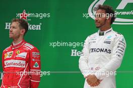 Lewis Hamilton (GBR) Mercedes AMG F1  and Sebastian Vettel (GER) Scuderia Ferrari  09.04.2017. Formula 1 World Championship, Rd 2, Chinese Grand Prix, Shanghai, China, Race Day.
